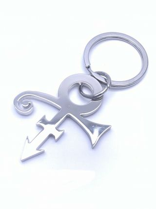 Prince Official Estate Bravado Love Symbol Keyring Silver