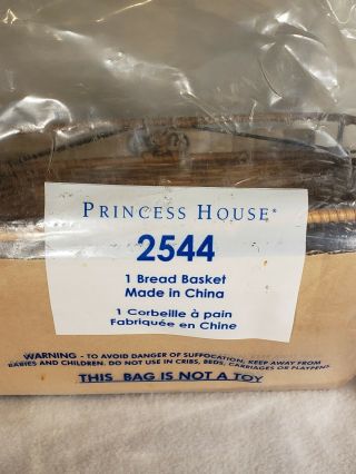 Princess House Casual Home Rattan Bread Basket 2544 2