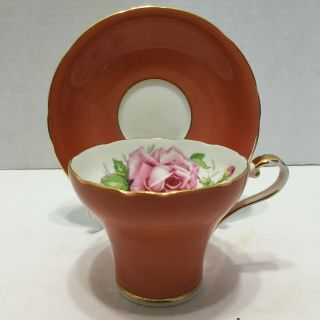 Vintage Aynsley Cabbage Rose Teacup and Saucer 3
