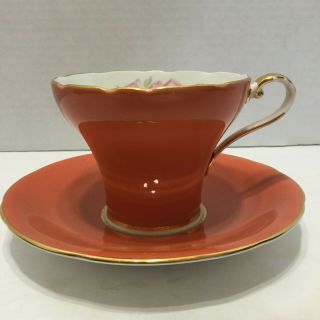 Vintage Aynsley Cabbage Rose Teacup and Saucer 8
