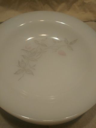 7 Vintage federal white milk Glass Clover Blossom Soup Bowls. 2