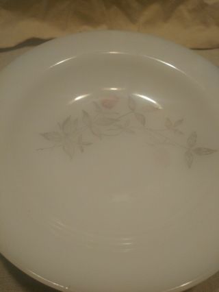 7 Vintage federal white milk Glass Clover Blossom Soup Bowls. 3