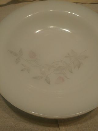 7 Vintage federal white milk Glass Clover Blossom Soup Bowls. 5
