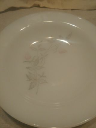 7 Vintage federal white milk Glass Clover Blossom Soup Bowls. 6