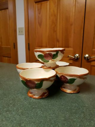 Vintage Franciscan Apple Sherbert Cups.  Set Of 5.  Very Hard To Find.