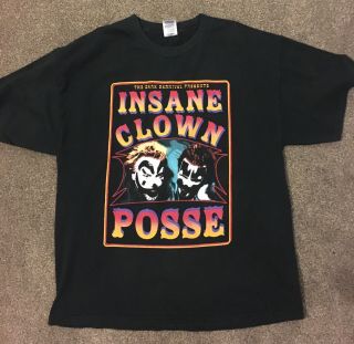 Vintage Insane Clown Posse Tshirt,  The Dark Carnival Presents,  Xl
