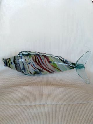 Large Vintage Murano Glass Fish/vase