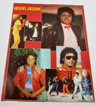 Vintage Michael Jackson Compilation 1980s Music Poster Rare Made In 80s