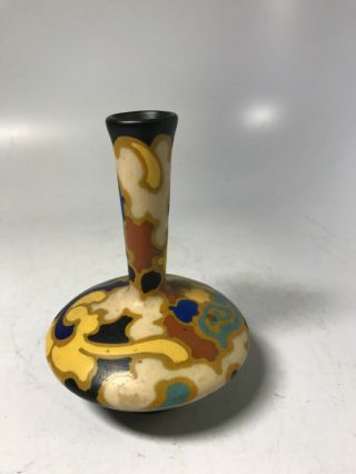 Vintage Gouda Holland Art Pottery 109 Regina Imanta Colored Bud Vase