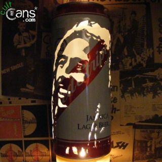 Bob Marley Beer Can Lantern Jamaica Red Stripe Reggae Pop Art Lamp Unique Gift