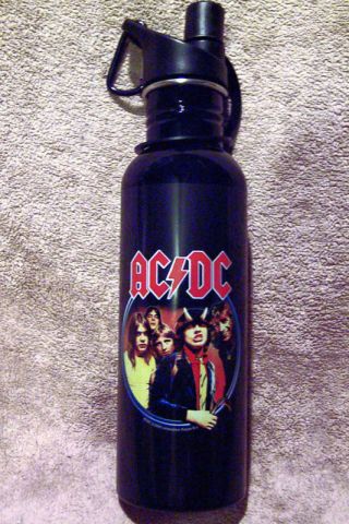 Ac/dc Band Highway To Hell Logo Metal 25 Oz.  Water Bottle