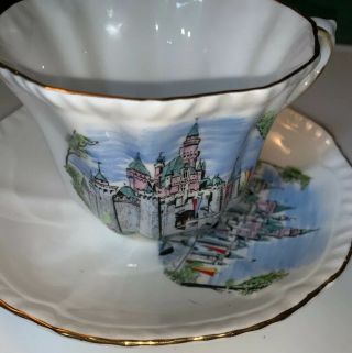 Royal Grafton Vintage Bone China Disneyland The Magic Kingdom Cup Saucer