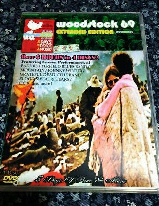 V.  A.  Woodstock 69 Extended / 815,  816,  817 / Rare Live Import / 4dvd
