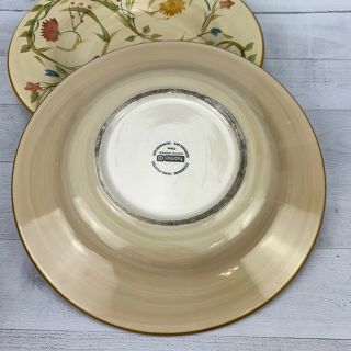 Home American Simplicity FLORAL Round Stoneware Hand Painted Dinner Plates Set 5 8
