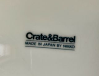 Set of 2 Crate & Barrel CELADON Edokomon Dinner Plates Nikko Stamp Japan HTF Dot 4
