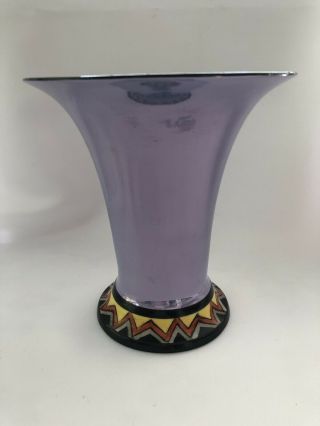 Art Deco Noritake (Morimura) Lavender Blue Luster Vase 1920 - 1940 Japan 5