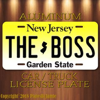 Bruce Springsteen The Boss Jersey Vanity Aluminum License Plate Tag