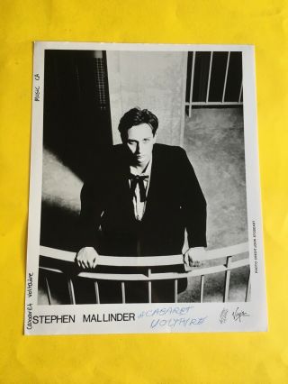 Stephen Mallinder Press Photo 8x10,  (cabaret Voltaire) Virgin Records.