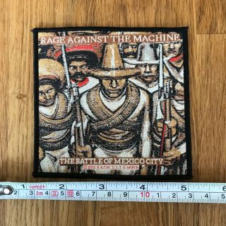 Rage Against The Machine Rare Uk Battle Embroidered Woven Sew On Patch