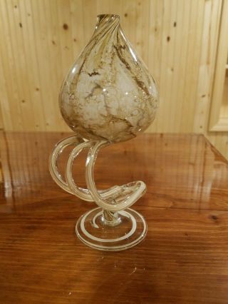 Krosno Jozefina Poland Blown Glass Oil Lamp