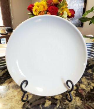 Set Of 3 Pottery Barn Great White Coupe Salad Plates 9 "