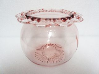 Pink Old Colony Cookie Jar Base /open Lace / Lace Edge 2 Available Hocking Glass
