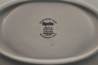 Spode Blue Italian Sauce Gravy Boat & Under Plate Vintage English Porcelain 8