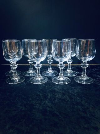 Set Of 8 Extra Fine Crystal Cordial Glasses