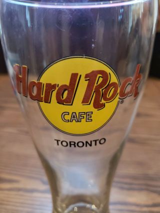 Hard Rock Cafe Pilsner Style Beer Glass Toronto 2
