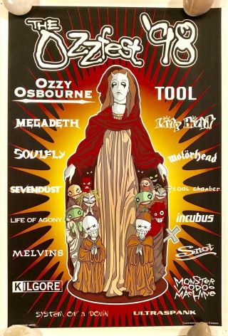 1998 Ozzfest Concert Tour Poster