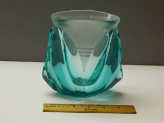Studio Glass Vase By Michael Shearer Dated 1990
