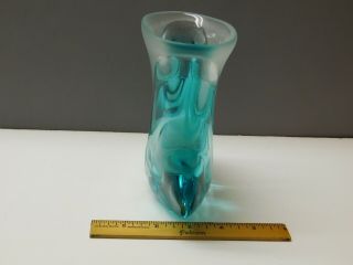 STUDIO GLASS VASE by MICHAEL SHEARER dated 1990 2