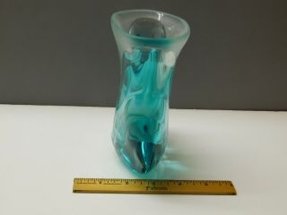 STUDIO GLASS VASE by MICHAEL SHEARER dated 1990 4