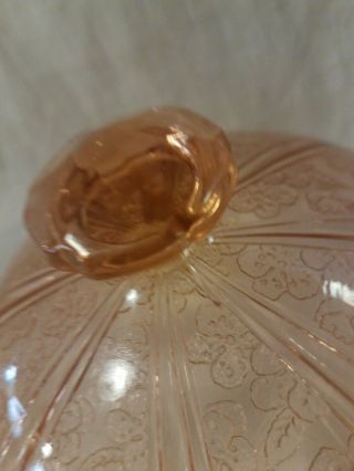 Jeannette Depression Glass Pink Cherry Blossom Butter Dish Lid ONLY Replacement 2