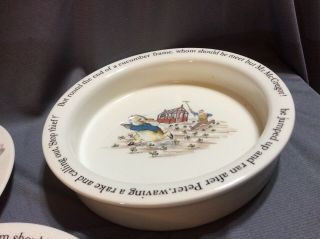 Wedgwood Peter Rabbit 4 Piece Tableware Dish Set Childs Plate Bowls Mug England 4