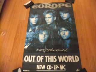 Europe " Out Of This World " Promo Poster 20 By 30 Inches (1988) Never Been Displayed