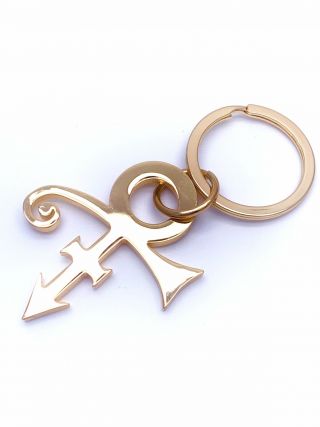 Prince Official Estate Bravado Love Symbol Keyring Gold