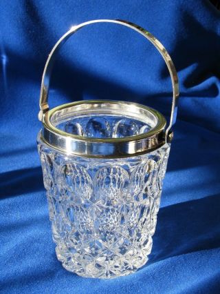 Towle William Adams Crystal And Silverplate Ice Bucket - Italy