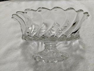 Fostoria Colony Pattern Crystal 10 1/2 " Low Footed Bowl / Compote