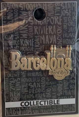 Hard Rock Cafe Barcelona 2017 Core City Destinations Name Series Pin W/card