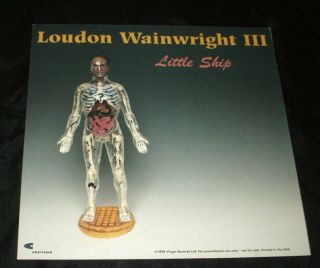 Loudon Wainwright Little Ship Rare In Store 12x12 Promo Poster Flat 1998 Album