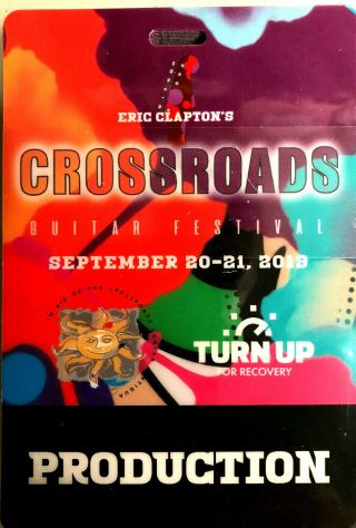 Eric Clapton 2019 Crossroads Guitar Festival Production Backstage Pass