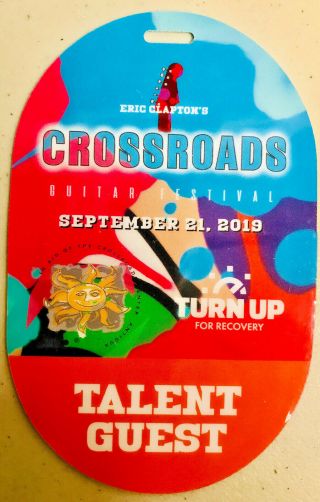 Eric Clapton 2019 Crossroads Guitar Festival Talent Guest 1 Backstage Pass