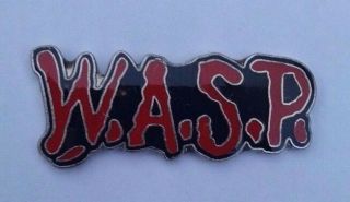 W.  A.  S.  P.  Official 1989 Tour Enamel Pin Badge Heavy Metal Blackie Lawless Wasp