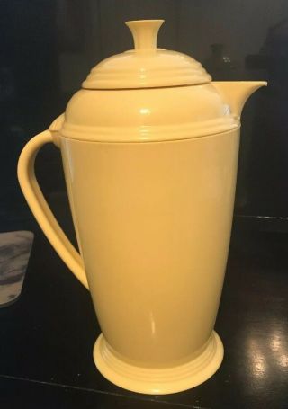 Fiestaware Retired Yellow Thermal Coffee Pot Carafe Server Homer Laughlin
