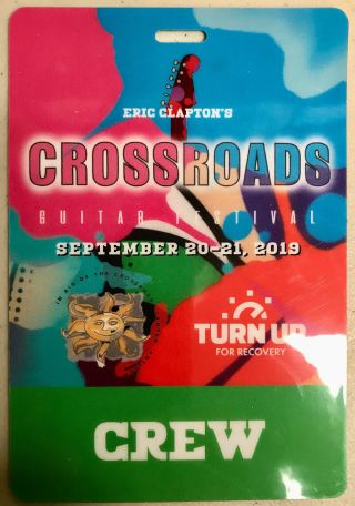 Eric Clapton 2019 Crossroads Guitar Festival Crew Backstage Pass