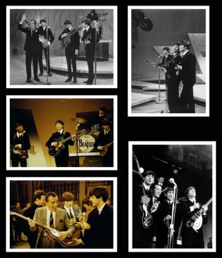 Beatles,  Ed Sullivan Show 1964,  Photo Set 1 Of 5 Real Photographs,  Concert Tour