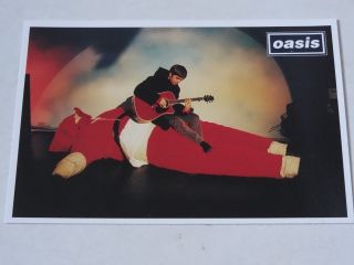 Oasis Signed 1995 Fan Club Christmas Card Noel Liam Gallagher Bonehead Alan Whit