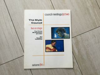The Style Council Tour Programme 1984