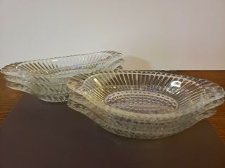Vintage Ice Cream Banana Split Boat Glass Dishes Set Of 6